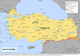 Consejos de seguridad actuales para viajar a Turquía