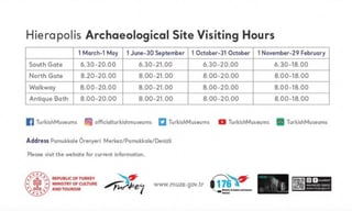 Horario de visita de Hierápolis